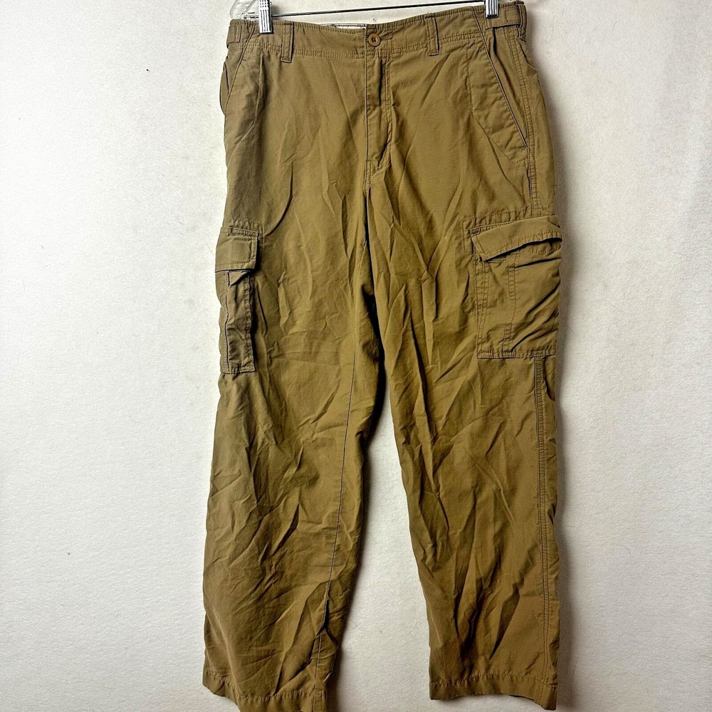 Horny Toad Mens Cargo Pants Size 32 Brown‎ Herringbone Hiking Outdoor Trousers